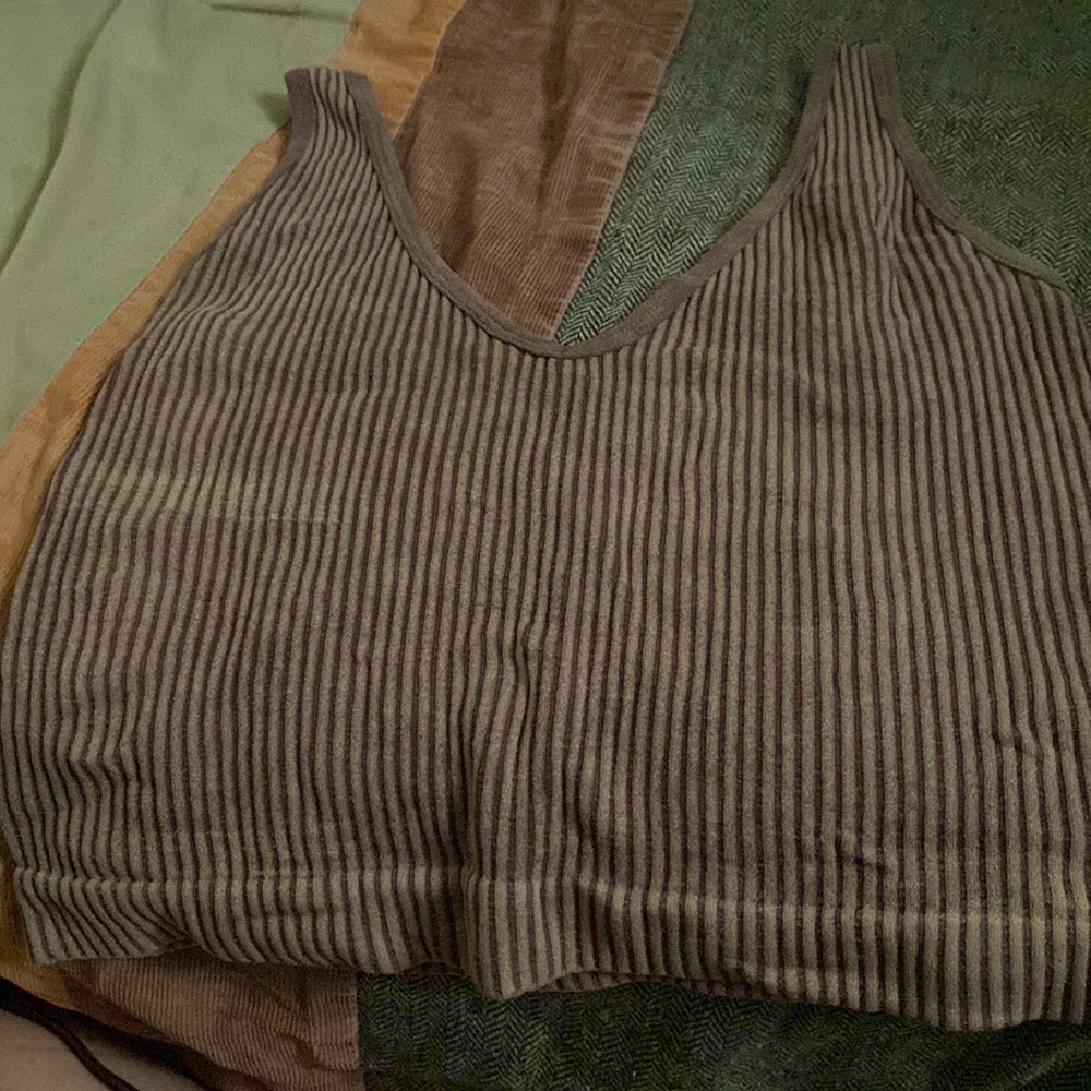 Brown Cropped Tank Top